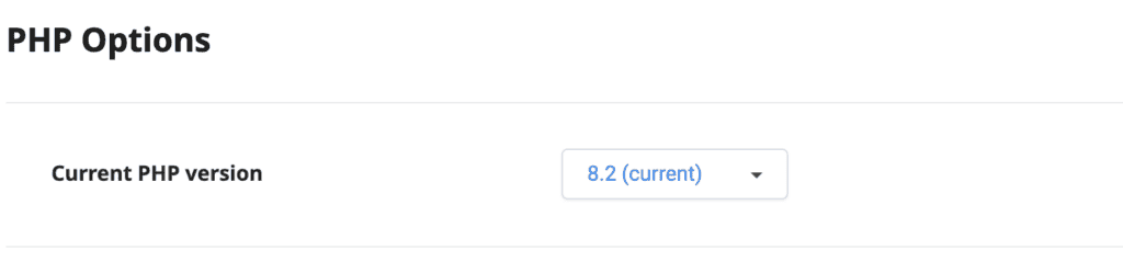 PHP version change in cPanel